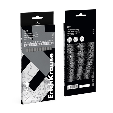 Creion grafit hexagonal 2H-8B 12/set Artberry ErichKrause [3]