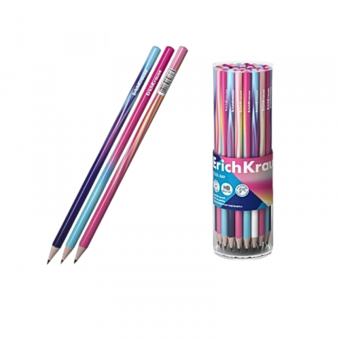 Creioane grafice - Creion HB grafit corp rotund fara radiera Erich Krause