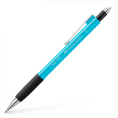 Scriere și corectare - Creion mecanic 0.7 mm Faber-Castell Grip 1347 albastru deschis