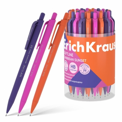 Instrumente de scris - Creion mecanic Caribbean Sunset mina HB 0.5mm Erich Krause culori diferite