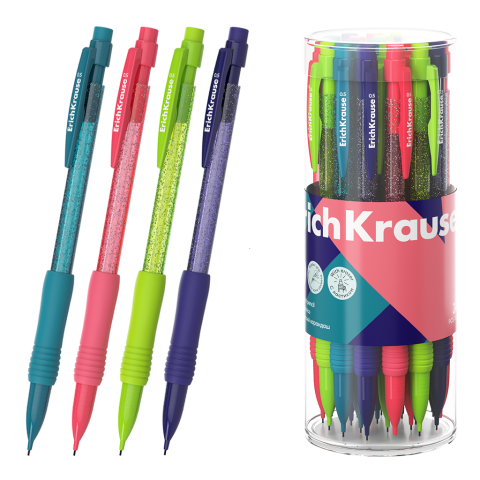 Noutăți Librăria Compas - Creion mecanic HB ErichKrause Reef 0.5 mm cu radiera diverse culori