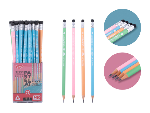Birotică și accesorii birou - Creion negru cu radiera Pastelat HB Daco
