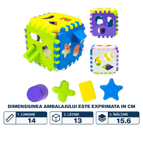 Cub educativ bebe puzzle 24 piese 13 x 13 x 13 cm [5]