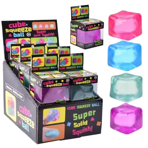 Jucării creative și senzoriale - Cub Squeeze Ball mic diverse culori