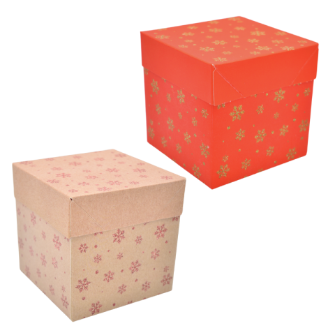 Noutăți Librăria Compas - Cutie cadou Craciun 10x10x10cm modele diferite