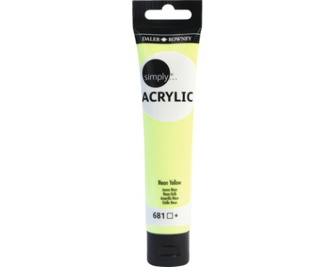 Artă și creativitate - Culoare acrilica Simply 681 galben neon 75 ml