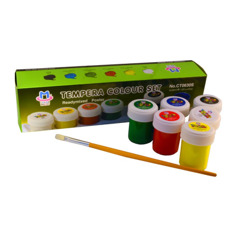 Rechizite școlare - Set 6 culori tempera Phoenix 6x30 ml