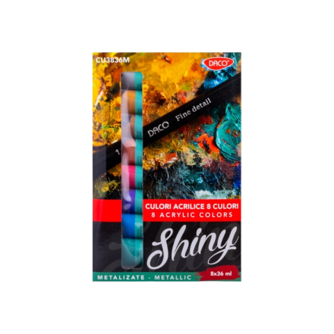 Culori acril metalizate DACO 8 culori 36 ml [0]