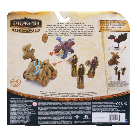 Figurine - CUM SA ITI DRESEZI DRAGONUL INCERCAREA FLACARII SET DE JOACA CATAPULTA EXPLOZIE SI DRAGONUL GRONCKLE
