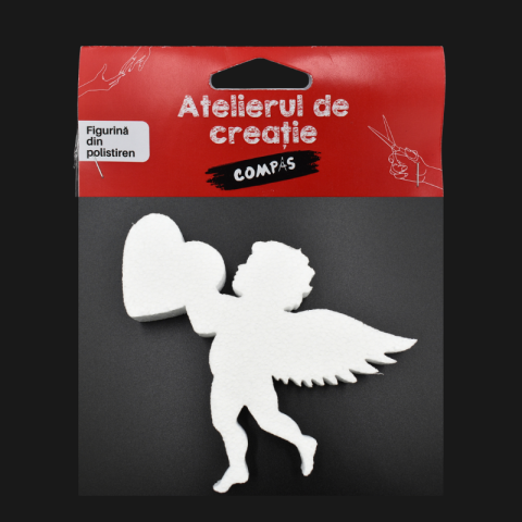 Artă și creativitate - Accesoriu craft Cupidon polistiren 36x29cm