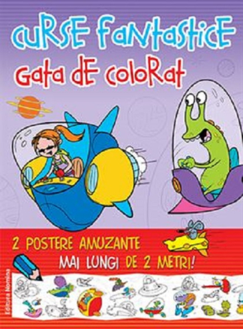 Cărți de colorat - Curse fantastice gata de colorat 2 OZN-uri