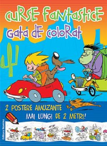 Cărți de colorat - Curse fantastice gata de colorat 1 Masini