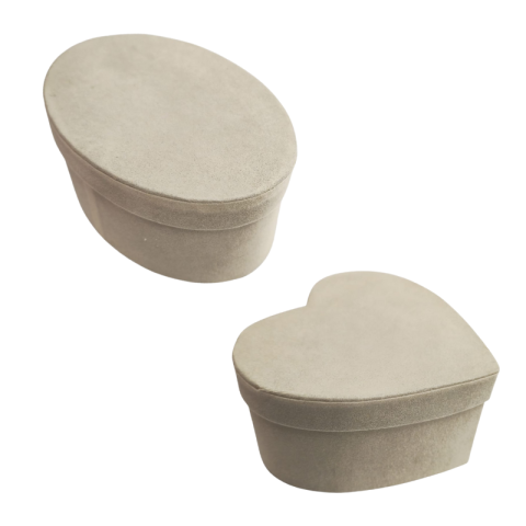 Cutii pentru cadouri - Cutie cadou 12 cm crem catifelat modele diverse