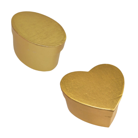 Cutii pentru cadouri - Cutie cadou aurie 12 cm modele diferite