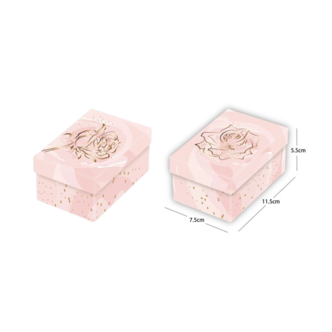 Cutie cadou roz dreptunghiulara 11.5x7.5x5.5 cm [2]