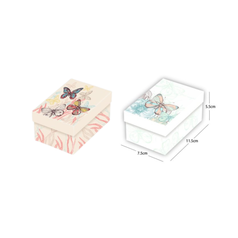 Cutie cadou dreptunghiulara fluturi 11.5x7.5x5.5 cm [2]