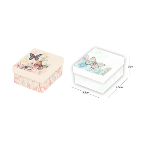 Cutie cadou patrata fluturi 9.5x9.5x5 cm [2]