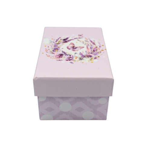 Accesorii pentru impachetat - Cutie cadou mov dreptunghiulara 11.5x7.5x5.5 cm