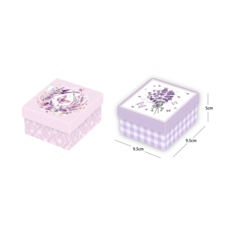Cutie cadou mov patrata 9.5x9.5x5 cm [2]