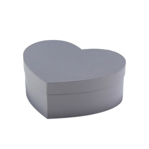Cutii pentru cadouri - Cutie cadou inima 22 cm gri