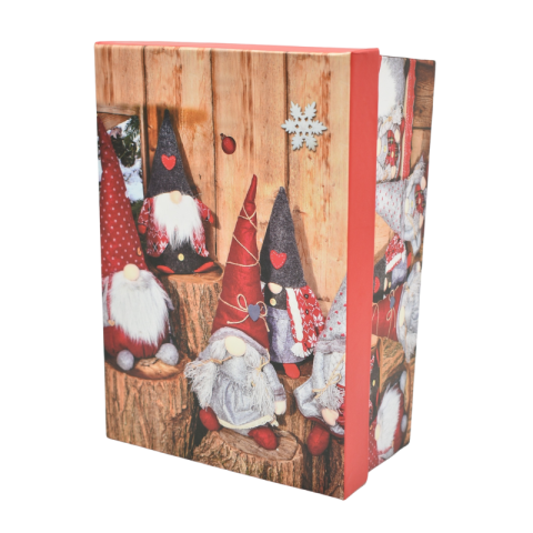 Cutii pentru cadouri - Cutie cadou motiv craciun medie e4727