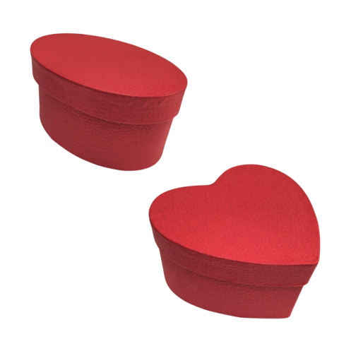 Cutii pentru cadouri - Cutie cadou rosie din carton tip piele 12 cm modele diferite