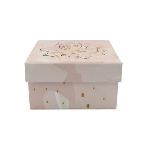 Cutie cadou roz patrata 9.5x9.5x5 cm [2]