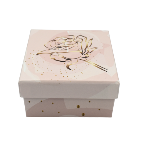 Cutie cadou roz patrata 9.5x9.5x5 cm [1]