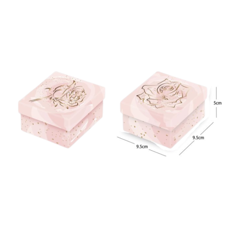 Cutie cadou roz patrata 9.5x9.5x5 cm [3]