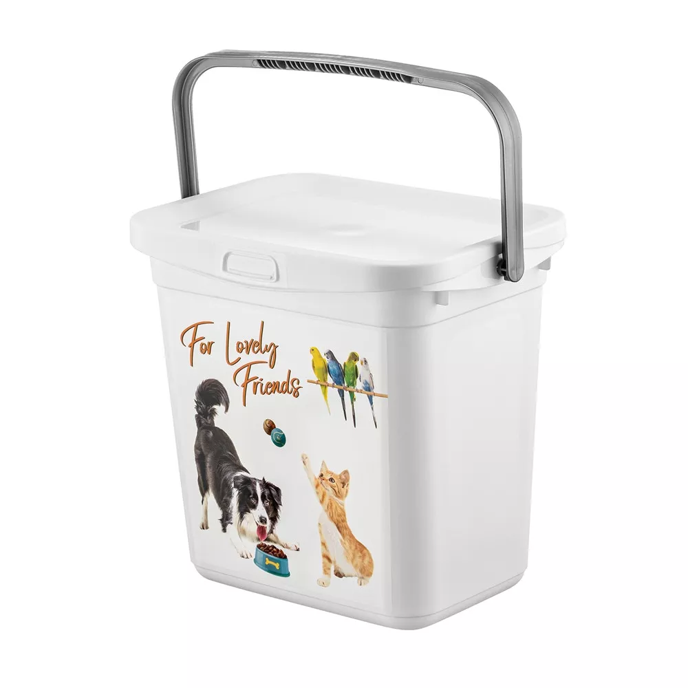 Accesorii pentru animale de companie - Recipient hrana animale 6L plastic cu maner