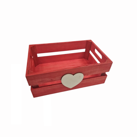 Cutie lemn cu inimioara 28 x 18 x 11 cm culori diferite [3]