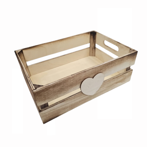 Cutie lemn cu inimioara 32 x 22 x 12 cm culori diferite [3]