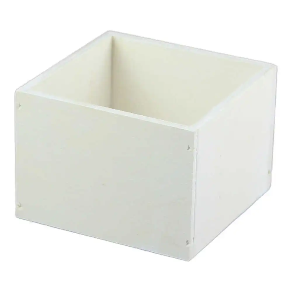 Accesorii craft - Cutie lemn pentru aranjamente decorative 11x7.5 cm alb