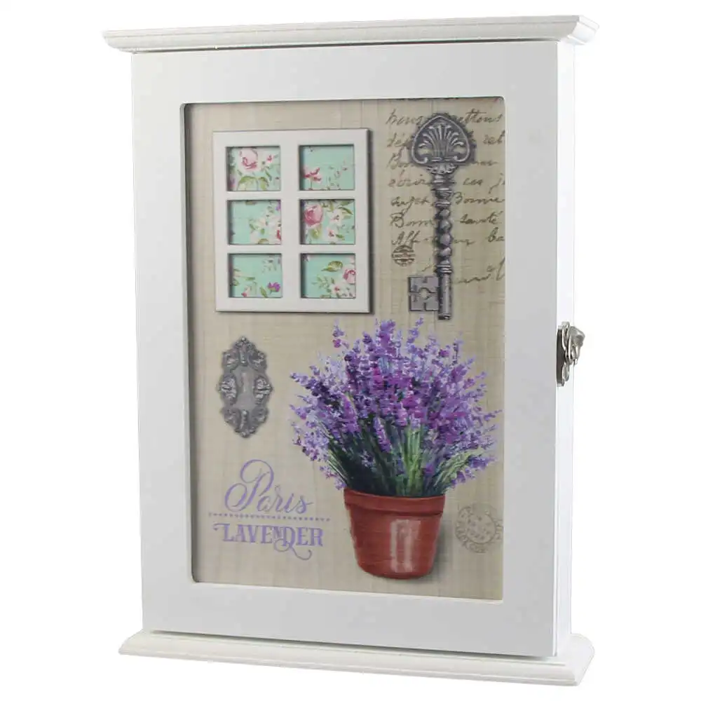Casă și decorațiuni - Cutie pentru chei din lemn 22x29 cm Lavanda