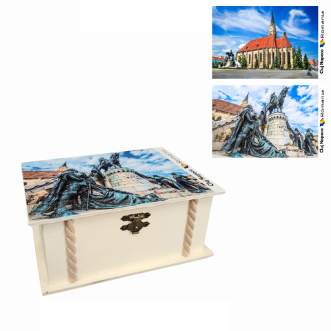 Cutii de bijuterii și lemn - Cutie lemn personalizata 13 x 18 cm Cluj modele diferite