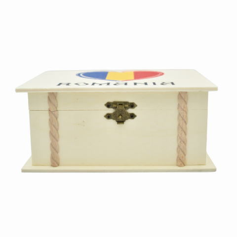 Cutie lemn personalizata 13x18cm Romania [2]