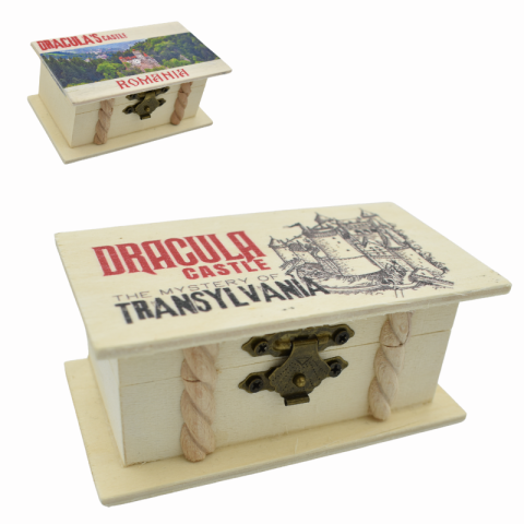 Noutăți Librăria Compas - Cutie lemn personalizata 6 x 10.5 cm Dracula