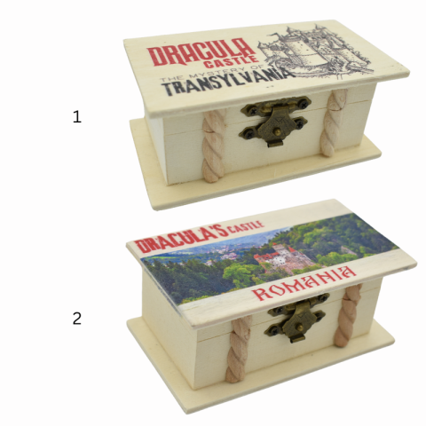 Cutie lemn personalizata 6 x 10.5 cm Dracula [2]