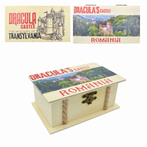 Cutie lemn personalizata 6 x 10.5 cm Dracula [1]