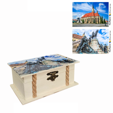 Cutii de bijuterii și lemn - Cutie lemn personalizata 9 x 14 cm Cluj modele diferite