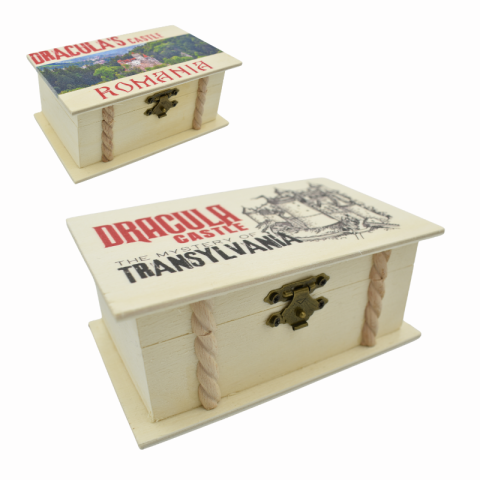 Noutăți Librăria Compas - Cutie lemn personalizata 9 x 14 cm Dracula