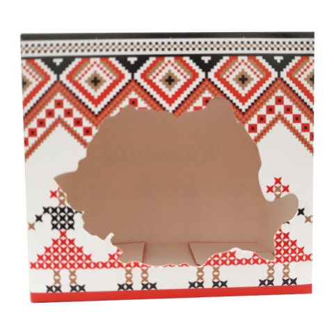 Accesorii pentru impachetat - Cutie pentru cani 12x8x10 cm motive traditionale Romania