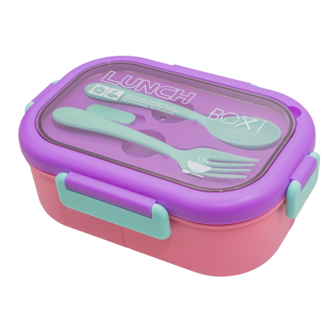 Cutie sandwich compartimentata cu tacamuri 21.3 x 14.7 cm modele diferite [4]