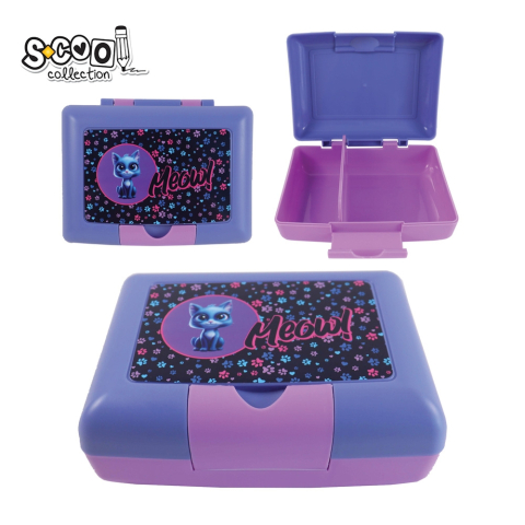 Accesorii școlare - Cutie sandwich compartimentata 900 ml mov S Cool Collection