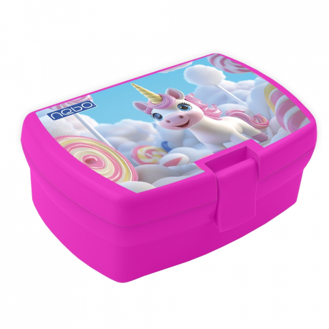 Accesorii școlare - Cutie sandwich roz 16.5x14x6.5 cm  Nebo