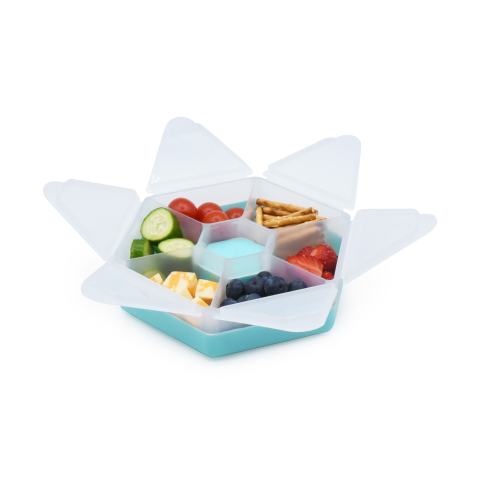 CUTIE SNACK HEXAGON SNACKLE 6 COMPARTMENTE, MELII, BLUE [1]