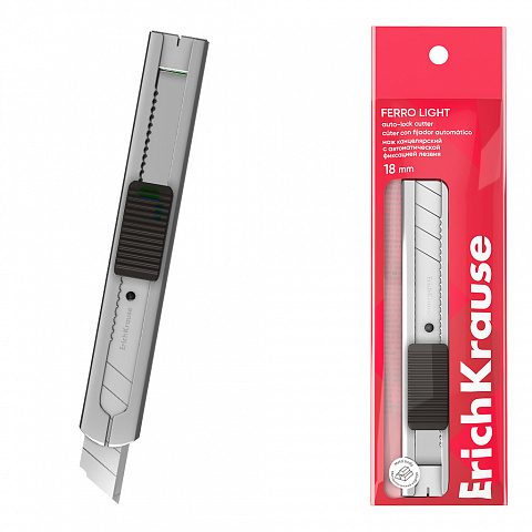 Cuttere și lame cutter - Cutter metalic ErichKrause Ferro Light argintiu 18 mm
