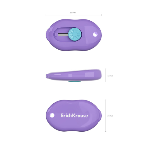Cutter push-lock ErichKrause Cloud Mini Pastel diverse culori [4]