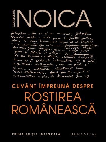 Noutăți Librăria Compas - Cuvant impreuna despre rostirea romaneasca - Constantin Noica