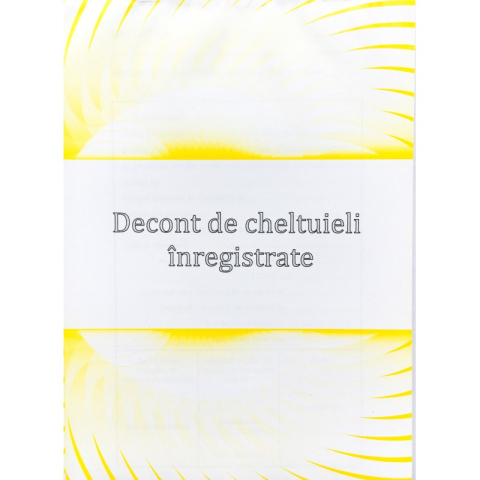 Tipizate și registre - Decont cheltuieli inregistrate